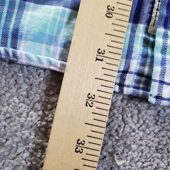 Ralph Lauren Shirt Mens Extra Large Blue Button Up Flannel Flesh Pony - Picture 10 of 11